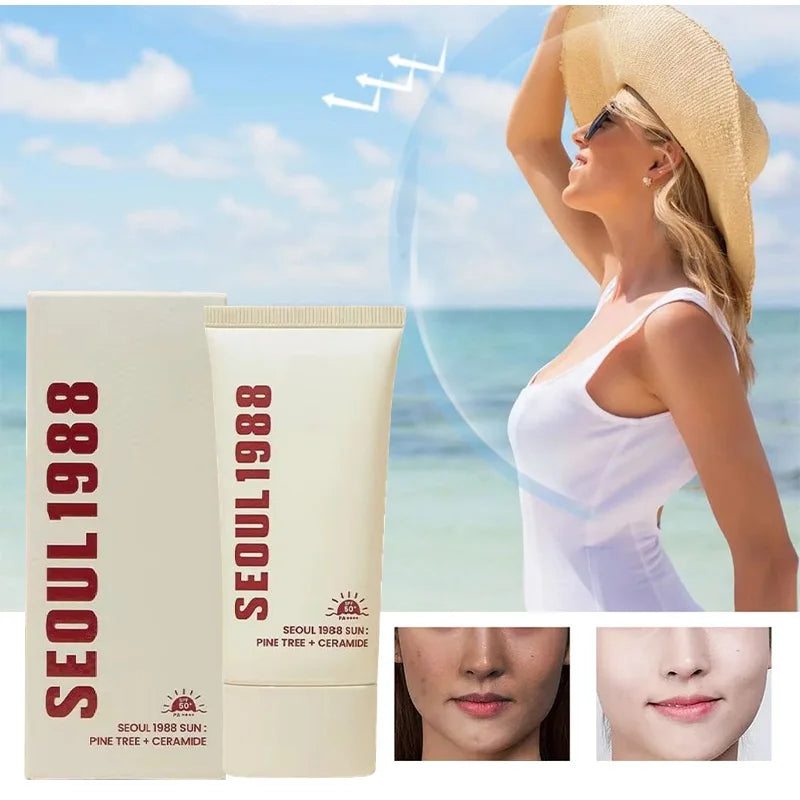 Korean Skin Care Set Seoul 1988 Eye Cream Snail Mucin Skincare Set Facial Sunscreen Cream Vitamin C Moisturizing Firming Essence