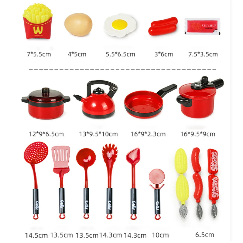 Kitchen Toys Set Kitchen Utensils Children's Simulation Education Pretend Play For Kids Girl Cooking Baby Cutting Fruit Cooking