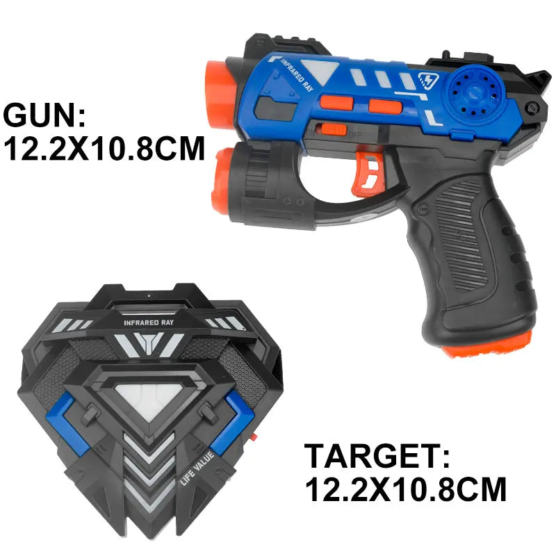 Children Infrared Battle Game Set Electric Toy Guns Laser Tag Gun Weapon with Target Kids Laser Strike Pistol for Boys Outdoor