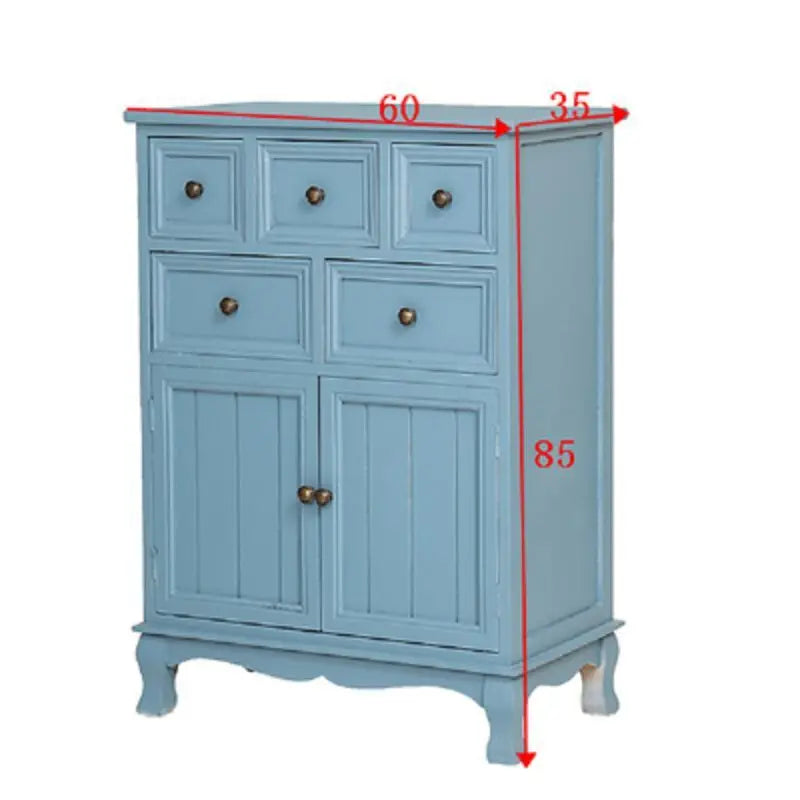 Solid Wood Chest of Drawers American Storage Lockers Living Room Bedroom Bedside Corner Cabinet European Chest of Drawers