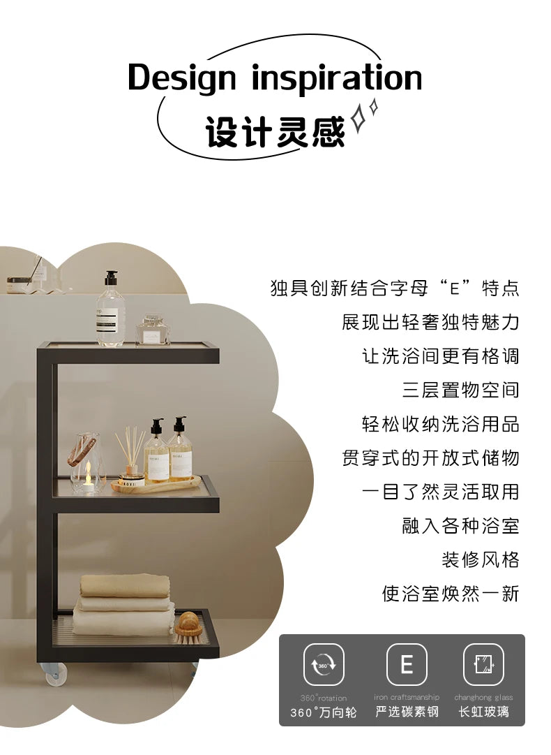 Spacious Bathroom Storage Organizer Multifunctional Floor Standing Cabinet Waterproof Freestanding for Small Gap