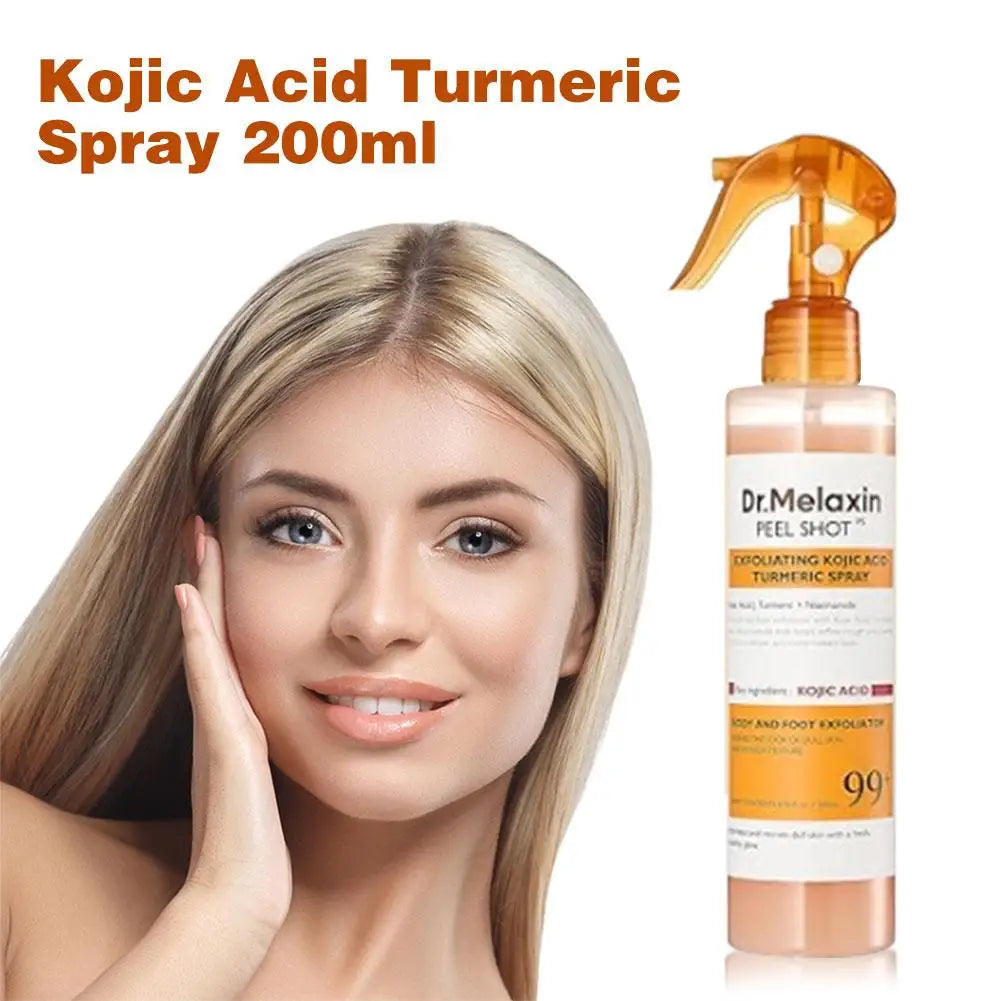 Body Face Peeling Shot Spray Turmeric Spray Improve Skin Tone Moisturize Hydrate Smooth Glowing Skin Korean Skincare
