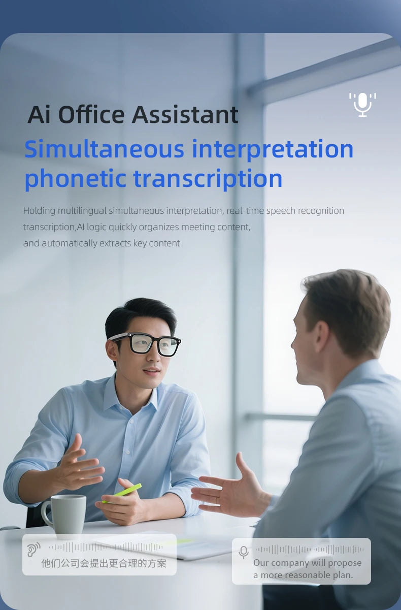 New Wifi AI Smart Glasses HD1080P Anti-shake Camera Video Glasses Voice Call Noise Reduction Wireless Bluetooth Headset Goggles