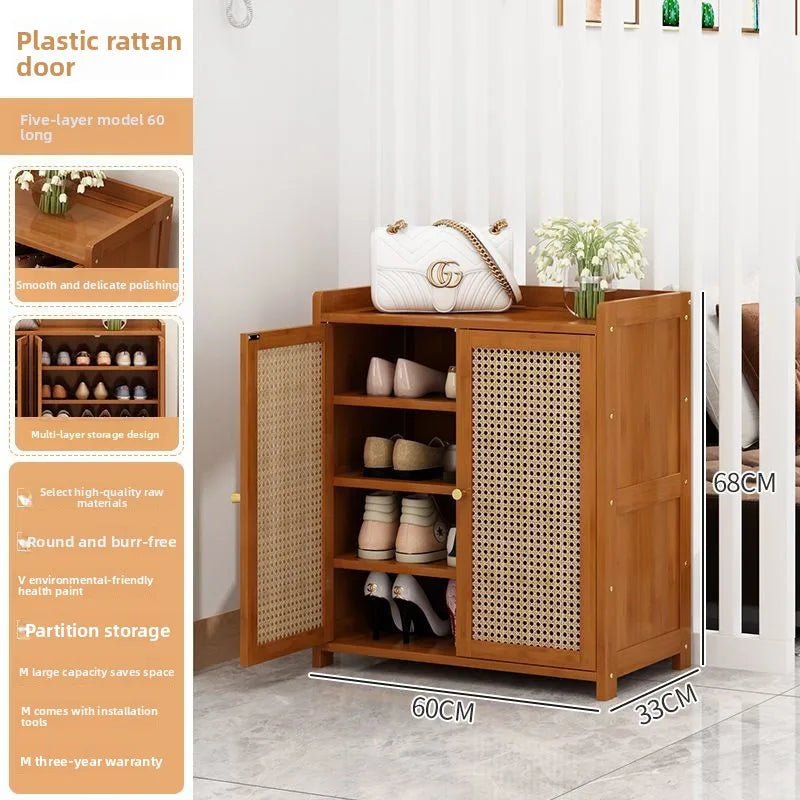 Home shoe cabinet multi-layer large-capacity shoe rack dustproof and breathable entrance storage cabinet