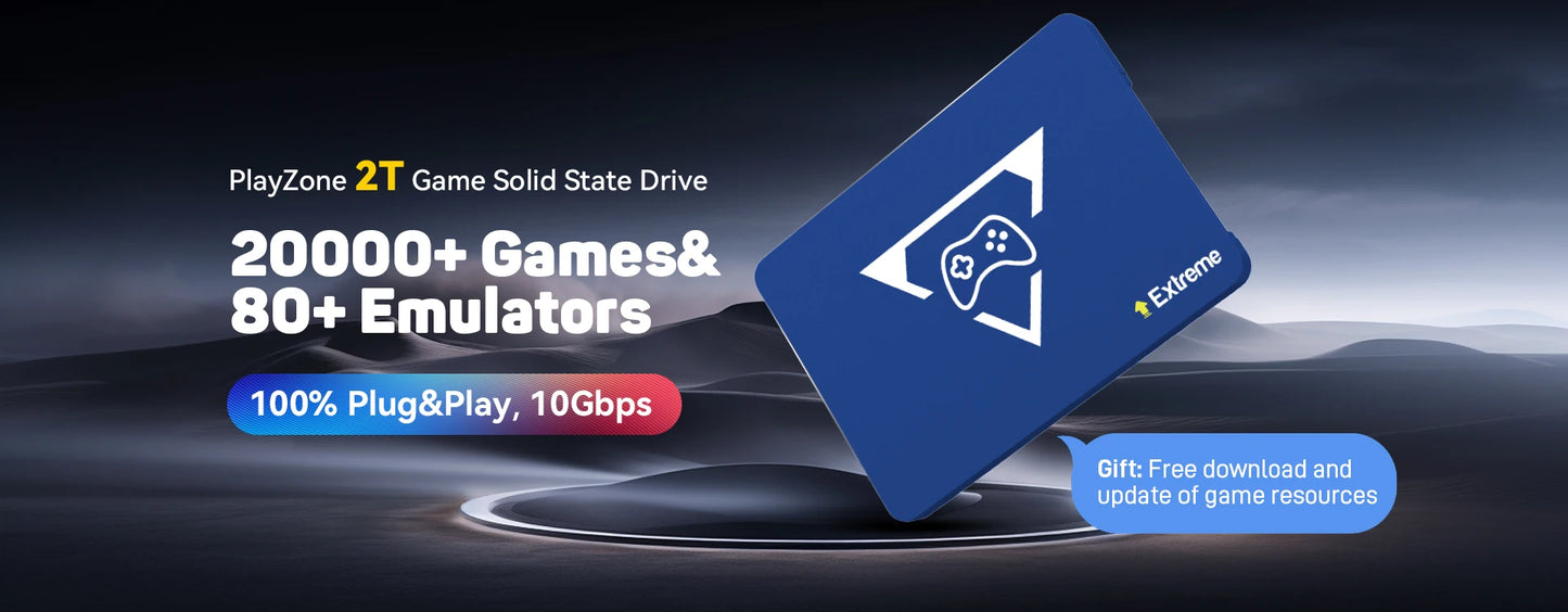 PlayZone 1TB Emulator Consoles Portable Retro Game SSD For PS5/PS4/PS3/Xbox/Switch/WII/WIIU Handheld Game HDD With 16000+ Games
