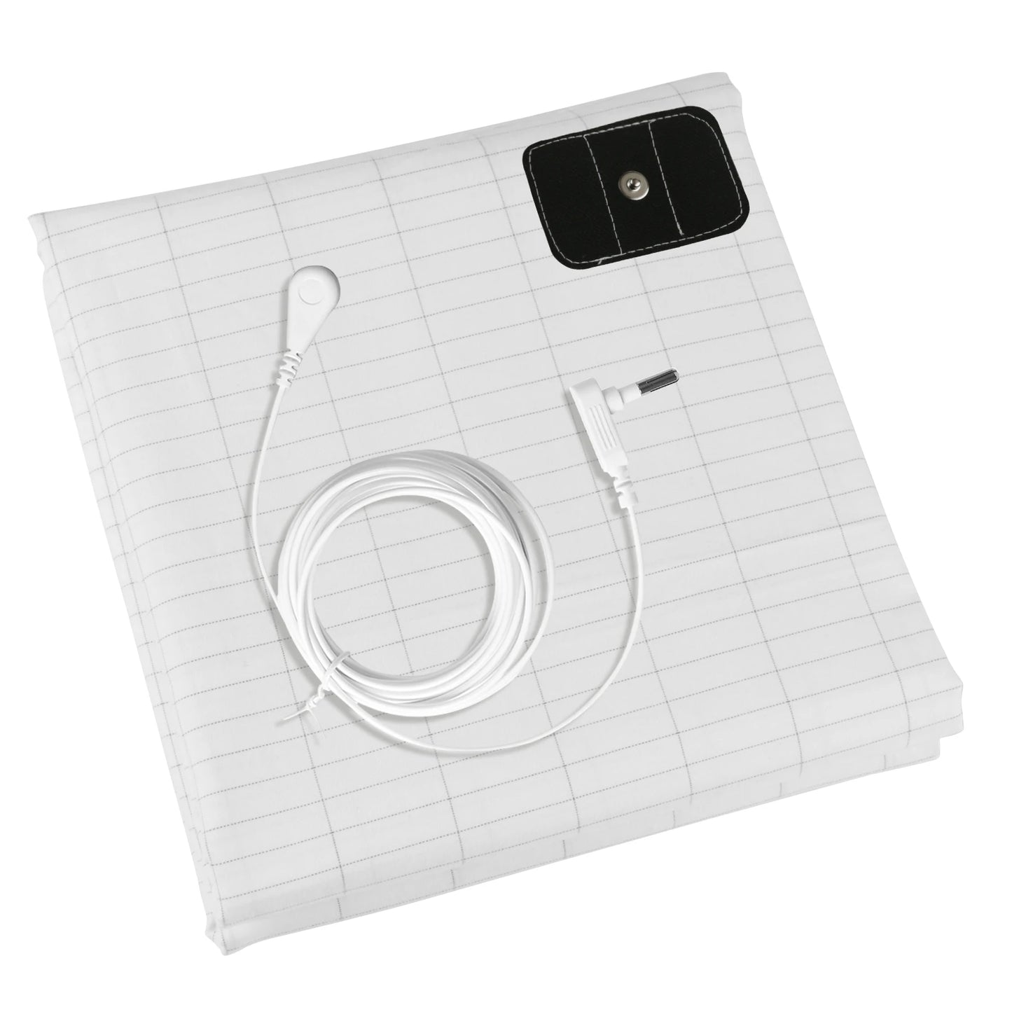 10% Silver Fiber Grounding Sheet Flat Bedsheet with Earthing Cord Organic Cotton Health Sheet Natural Wellness Release Stress