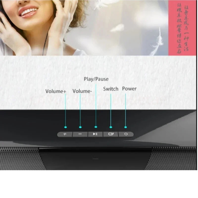 Bluetooth Speaker Super Powerful Sound Bar Portable Wireless Surround Stereo Home TV Sound Box Subwoofer FM Radio Home Theater