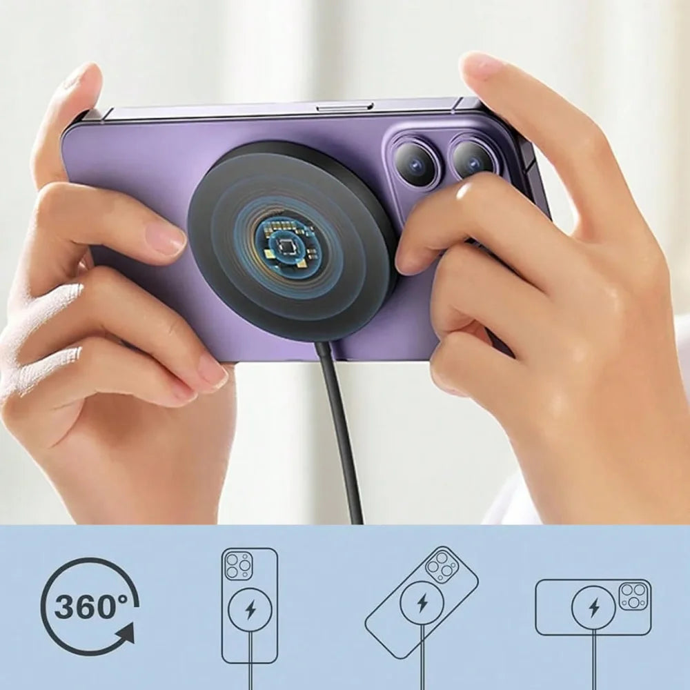 Magnetic Phone Wireless Charger Pad Desktop PD/USB Port Chargers Fast Charging for iPhone 16 15 14 13 12 Pro Max Airpods