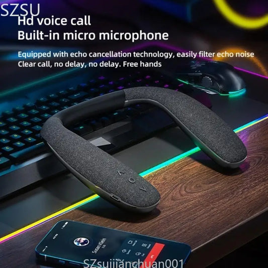 Wearable Bluetooth-compatible 5.3 Speaker with 3D Surround Sound Long Battery for Home Office and Outdoor Use