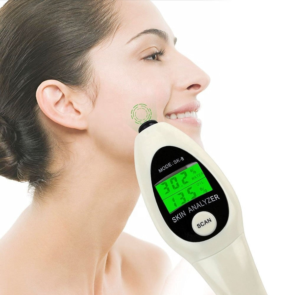 Precision Skin Analyzer Digital LCD Display Facial Body Skin Moisture Oil Tester Meter Analysis Face Care Tool