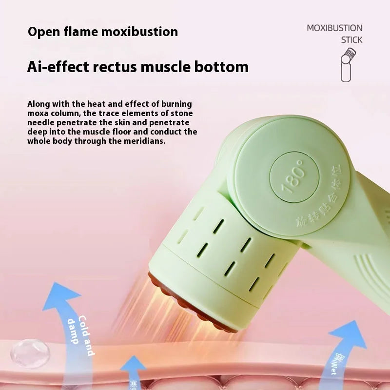 Moxibustion Scraping Massager Instrument Portable Intelligent Health and Wellness with Stone Moxibustion Scrap Board Accessories