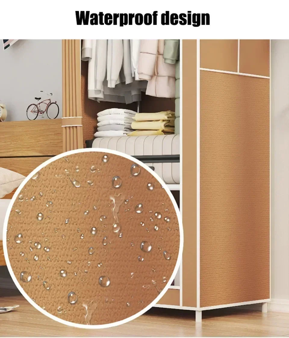 Dustproof Wardrobe Simple Storage Cabinet Multi Layer Storage Bedroom Save Space Armoire Large Capacity Dampproof Cloth Wardrobe