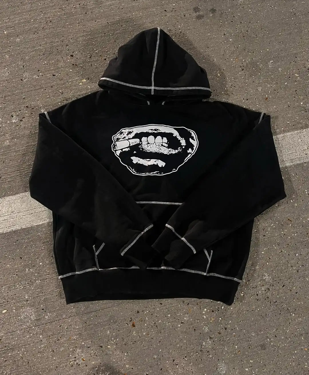 مجموعة ملابس رجالية عصرية من الهيب هوب، بلوفرات مطرزة أمريكية، ملابس رياضية كاجوال من هاراجوكو، بانك Y2K