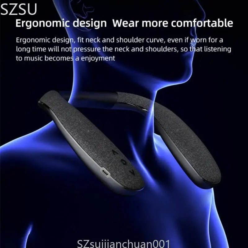 مكبر صوت 5.3 قابل للارتداء ومتوافق مع تقنية البلوتوث مع صوت محيطي ثلاثي الأبعاد وبطارية طويلة للاستخدام في المنزل والمكتب والاستخدام الخارجي