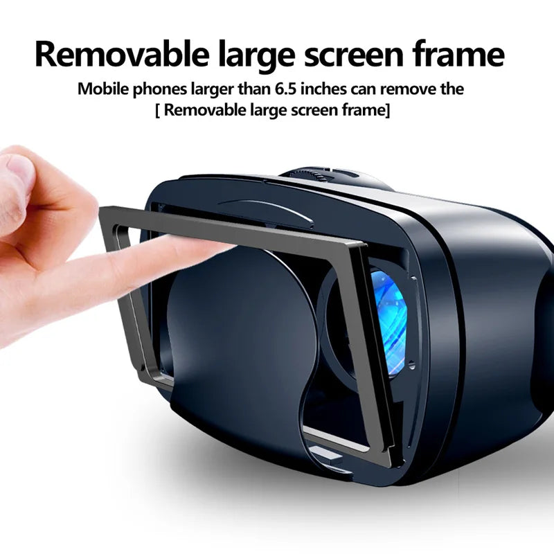 3D VR Headset Smart Virtual Reality AR Glasses Helmet For Smartphones Phone 7 Inches Lenses with Controllers Headphones 2025