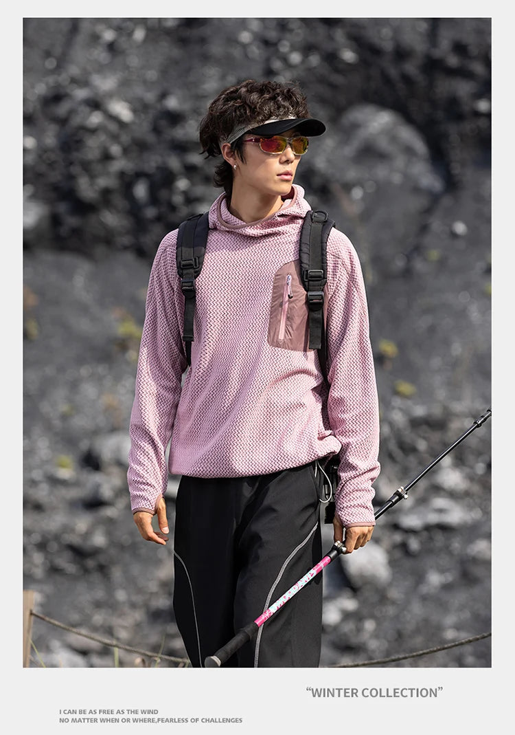 Outdoor Sport Hoodie Men Women Loose Casual Lightweight Warm Pullover Hooded Sweatshirts Couple Autumn Winter Hoody Tops