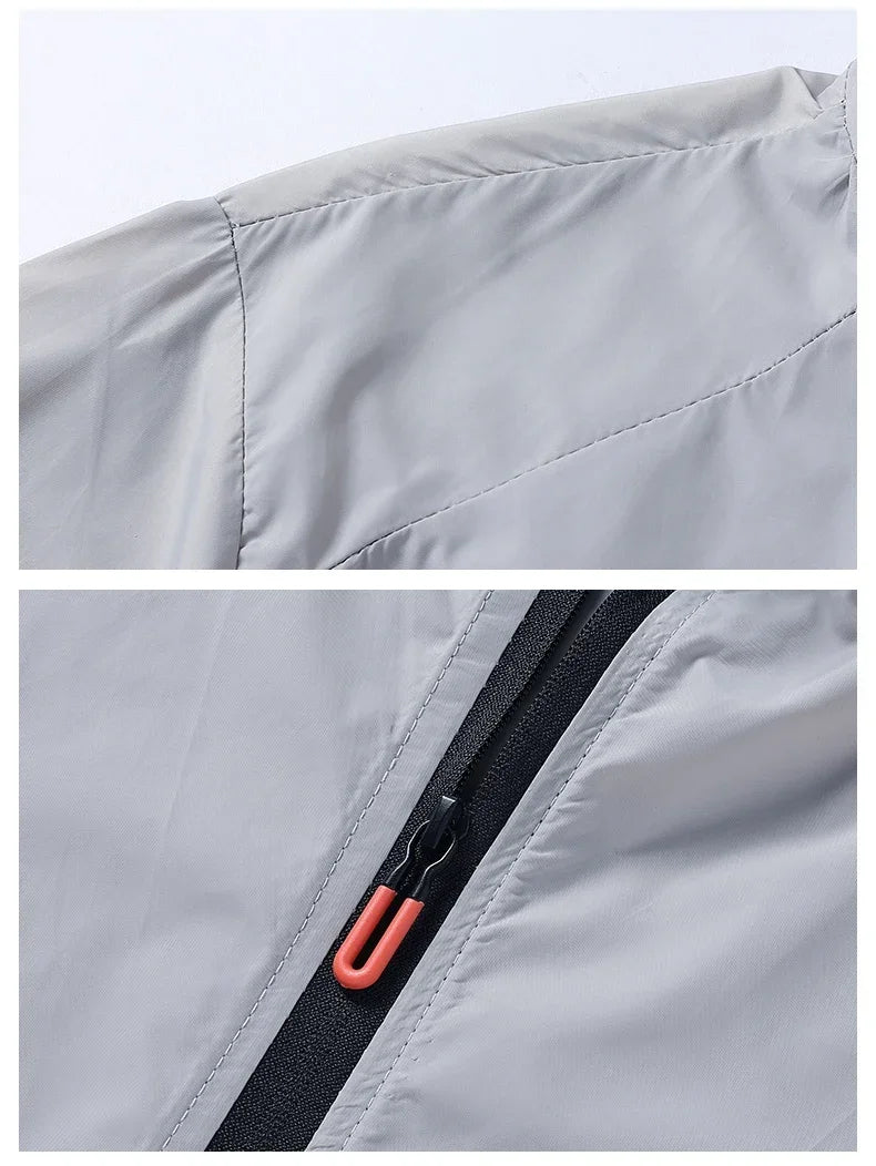 New Sunscreen Coats Men's Breathable Sports Waterproof Jacket Summer UV Protection Outdoor Fishing Skin Clothing