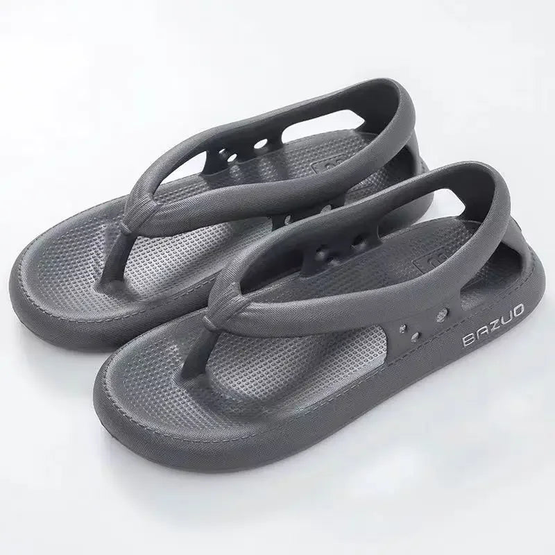 high-heeled sandals Flip-flops, men and women can wear anti-skid wear-resistant jacketed thick slippers in summer 2023