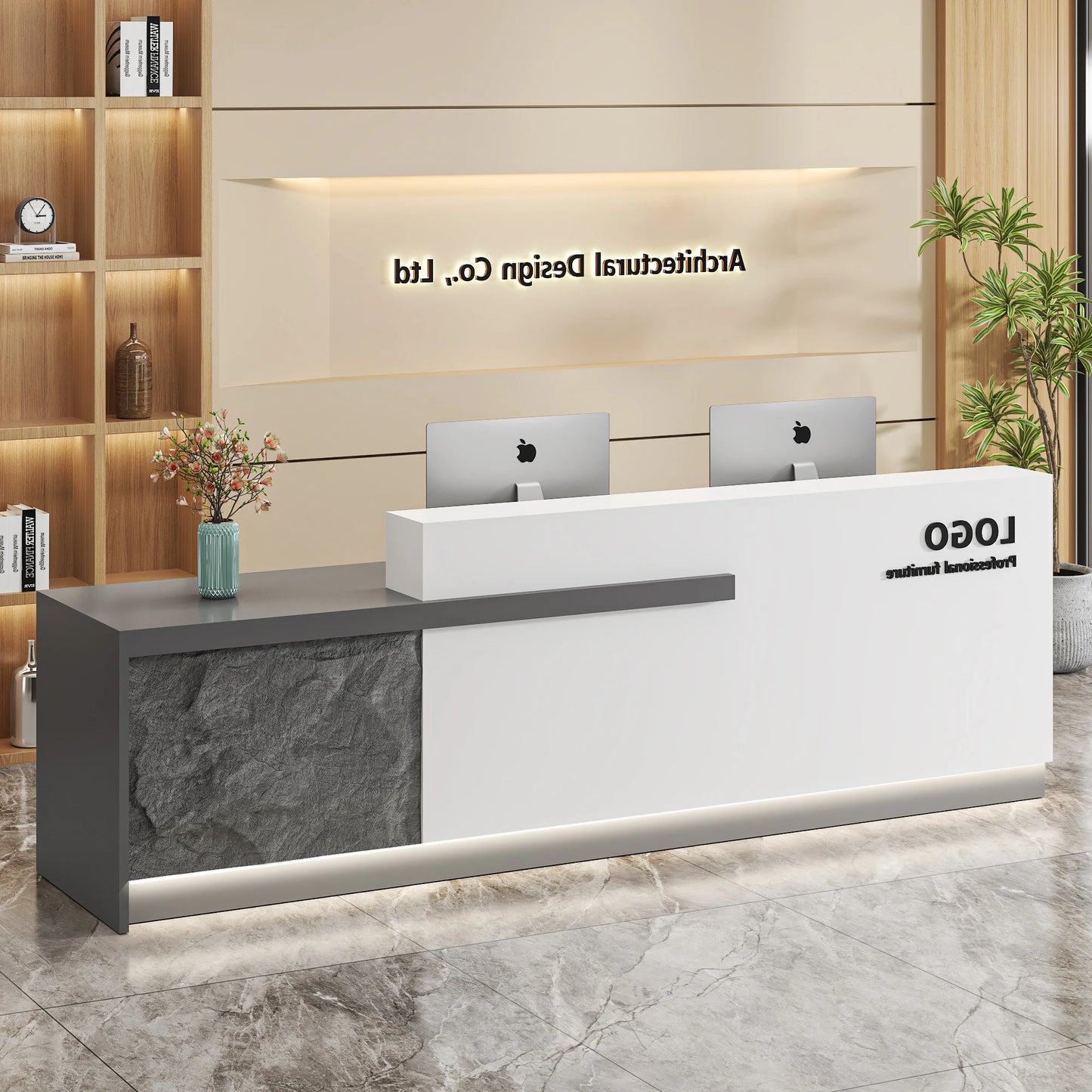 Kitchen Counter Reception Desks Decorations Display Beauty Salon Reception Desks Small Mostrador Negocio Commercial Furniture