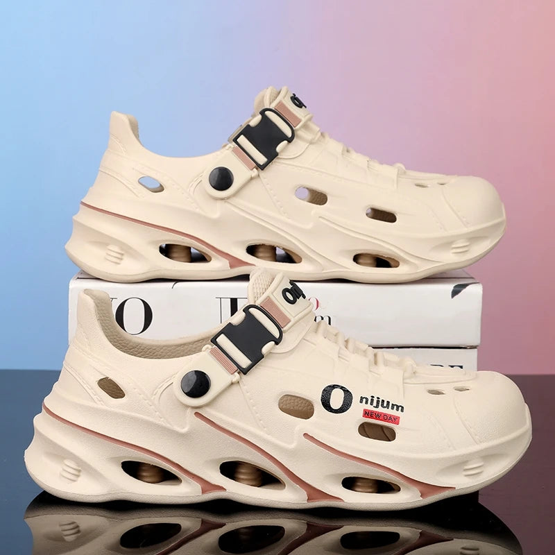 Men's Outdoor Sandals Sport Slippers Beach Slides Breathable Clogs Men Casual Garden Shoes Non-slip Hiking Men Outdoor Sandals