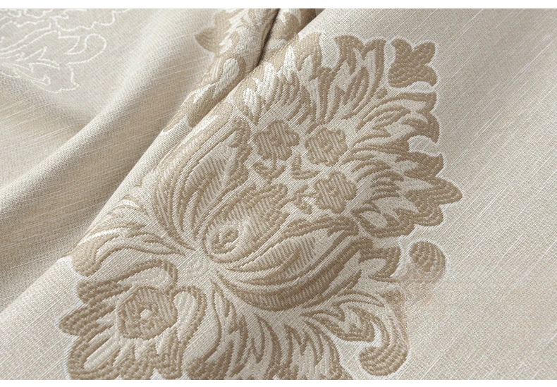 European Curtains for Living Dining Room Bedroom Decorative Fabric Court Luxury Luxury Atmosphere Jacquard Blackout