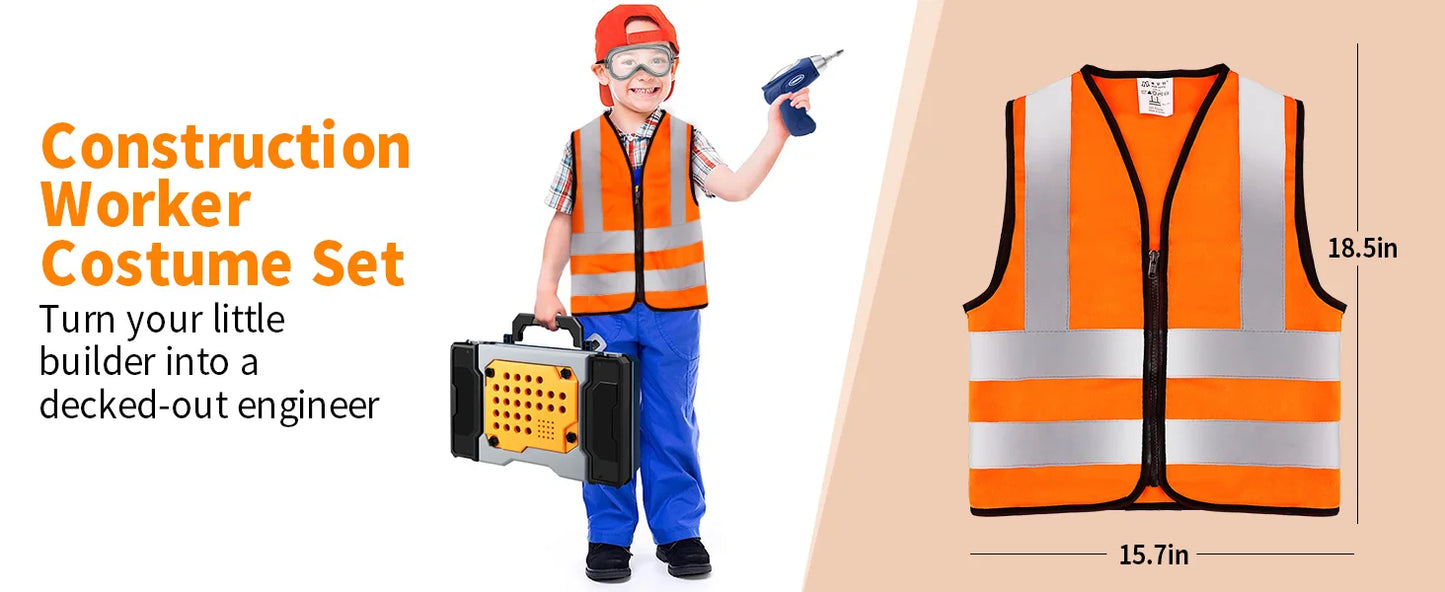 Kids Tool Bench, Realistic, Transformable Tool Set, Toddler Bench Pretend Play Learning Gift for Boys & Girls Age 3-5