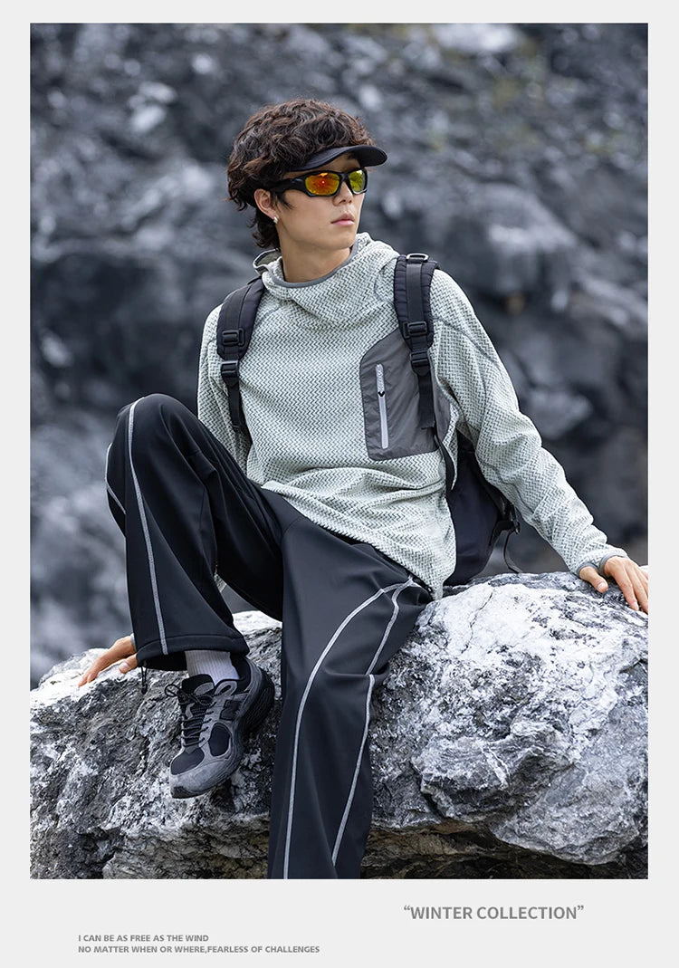 Outdoor Sport Hoodie Men Women Loose Casual Lightweight Warm Pullover Hooded Sweatshirts Couple Autumn Winter Hoody Tops