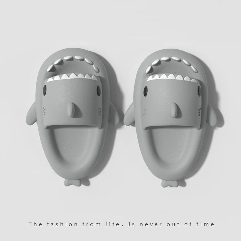 Fashion Women Shark Slippers Removable Fins Slides Indoor EVA Light Sandals Beach Couple Outside Men Shark Flip Flops