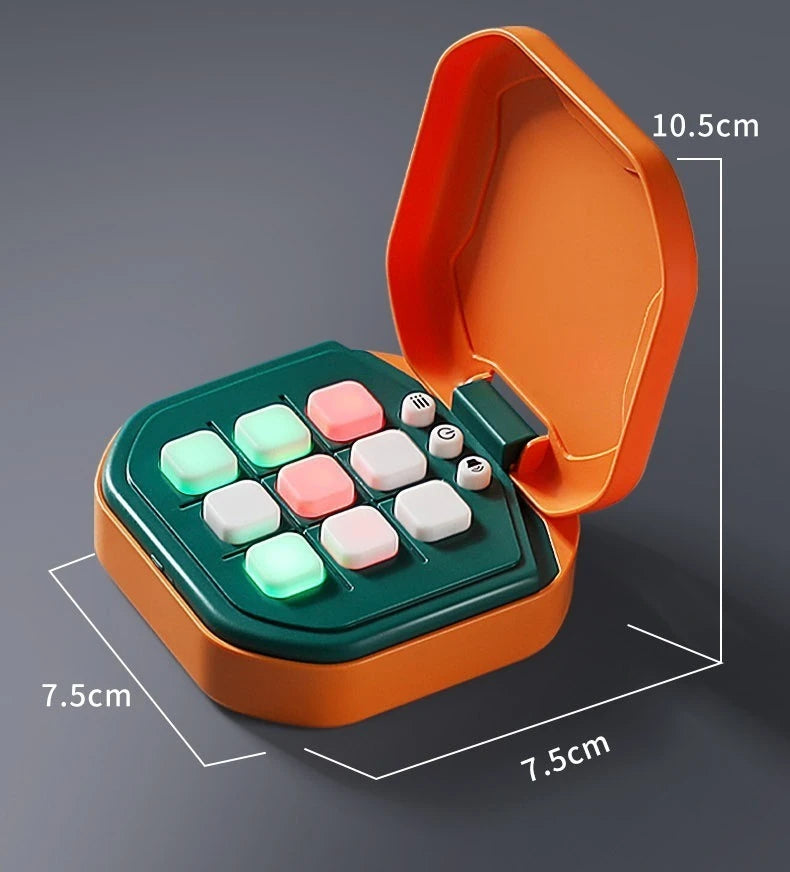 New Kids Electronic Toys Tic Tac Toe Game Noughts and Crosses Game Memory Training Infinite Portable Travel Games for Kids Adult