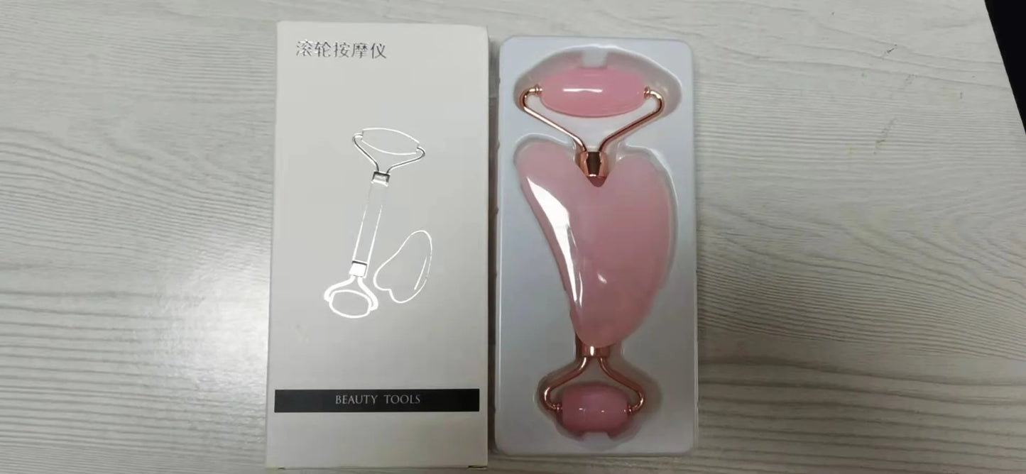 Resin Roller Massager Set Portable Non Jade Facial Beauty and Relaxation Massager Dual Head Massage Stick Health and Wellness