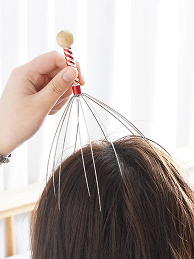 1pcs Head Massager Scratching Octopus Scalp Tool Non Soul Extractor Divine Tool Extraction Health and Wellness Head Therapy