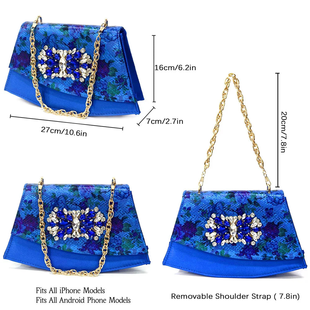 Venus Chan Italian Sandals and Bags Matching Set 2024 Women Heel Party for Gold Colour Wedding Bigger Size Thick Heel Shoes