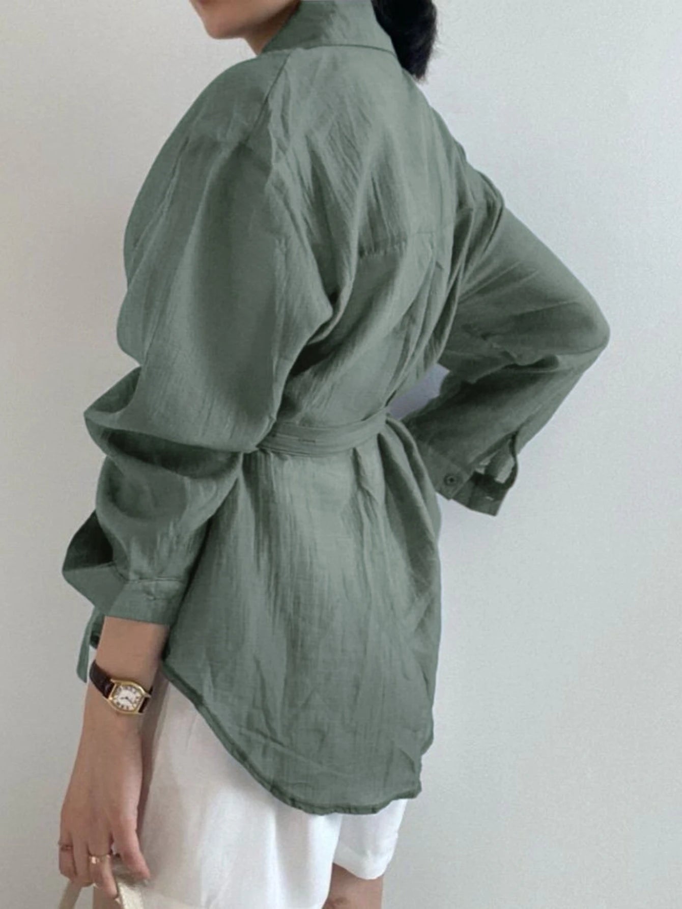 2025 Fashion Elegant Office Lady Long Sleeve Women Shirts Casual Loose Sunscreen Blouses Autumn New Vintage Tops SwiftNest