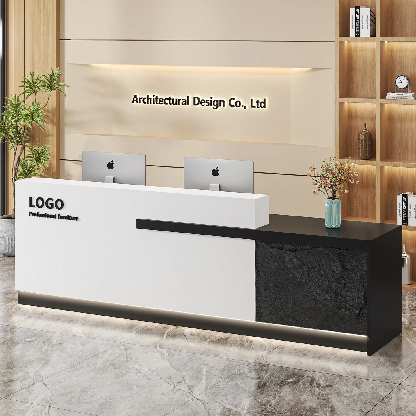 Kitchen Counter Reception Desks Decorations Display Beauty Salon Reception Desks Small Mostrador Negocio Commercial Furniture