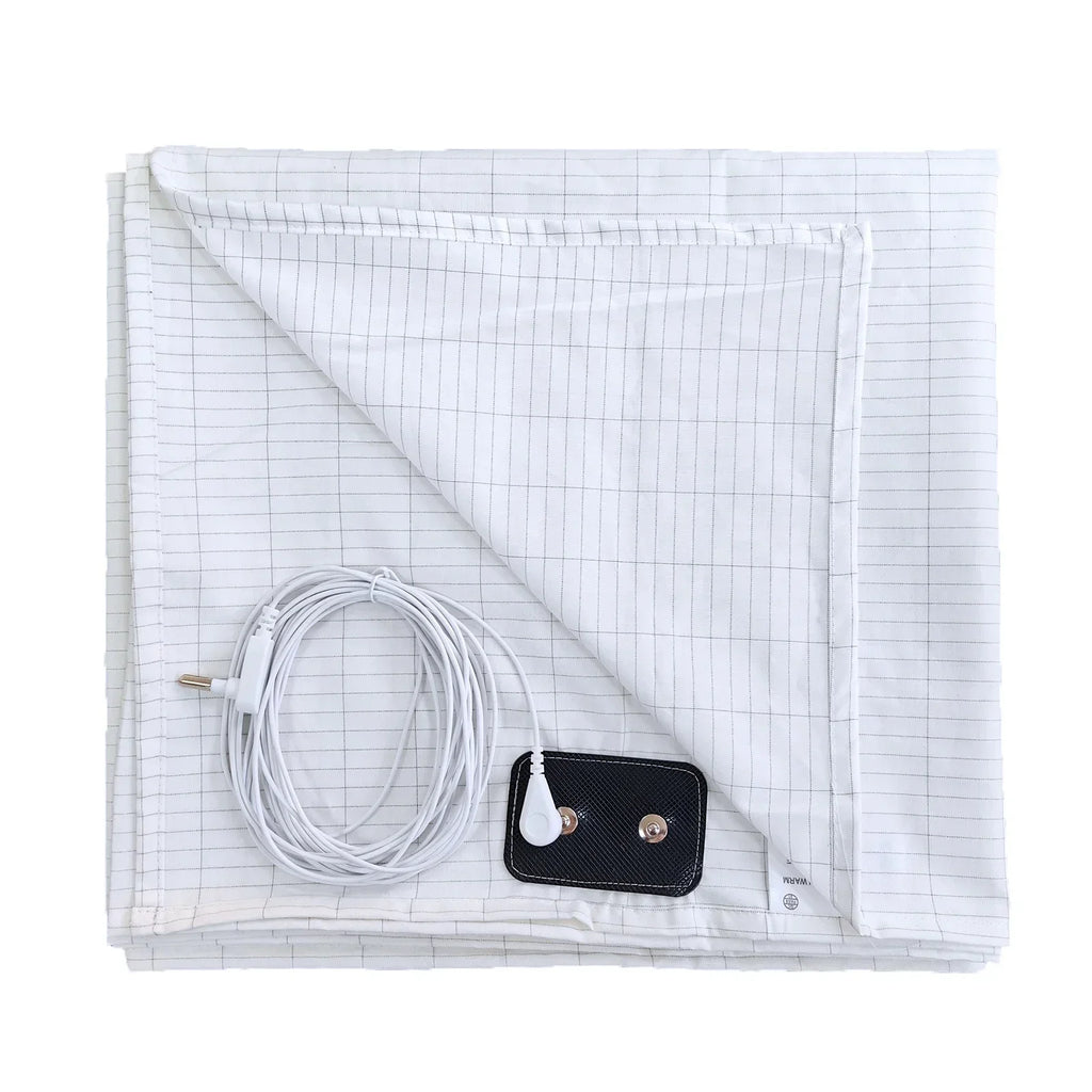 Earthing Bed Sheet Flat Sheet Earth AU Plugs/ UK Plugs/ EU Plugs Benefit Nature Health Well Grounded Gold Connection Earth Cord