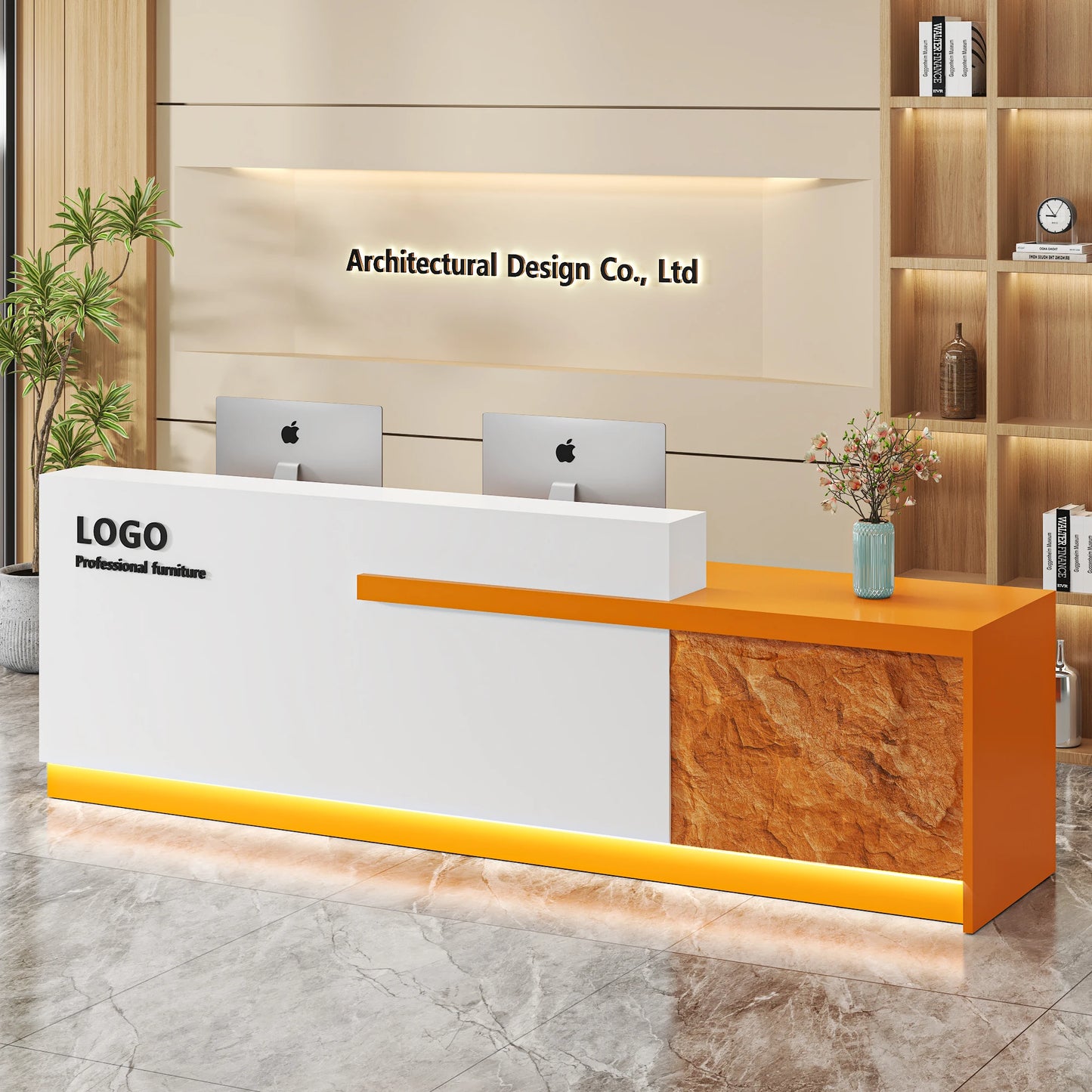 Kitchen Counter Reception Desks Decorations Display Beauty Salon Reception Desks Small Mostrador Negocio Commercial Furniture