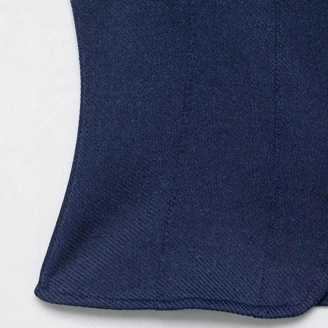 Women's Fashion With Metal Buttons Vest Square Collar Wide Straps Waistcoat Chic Tops