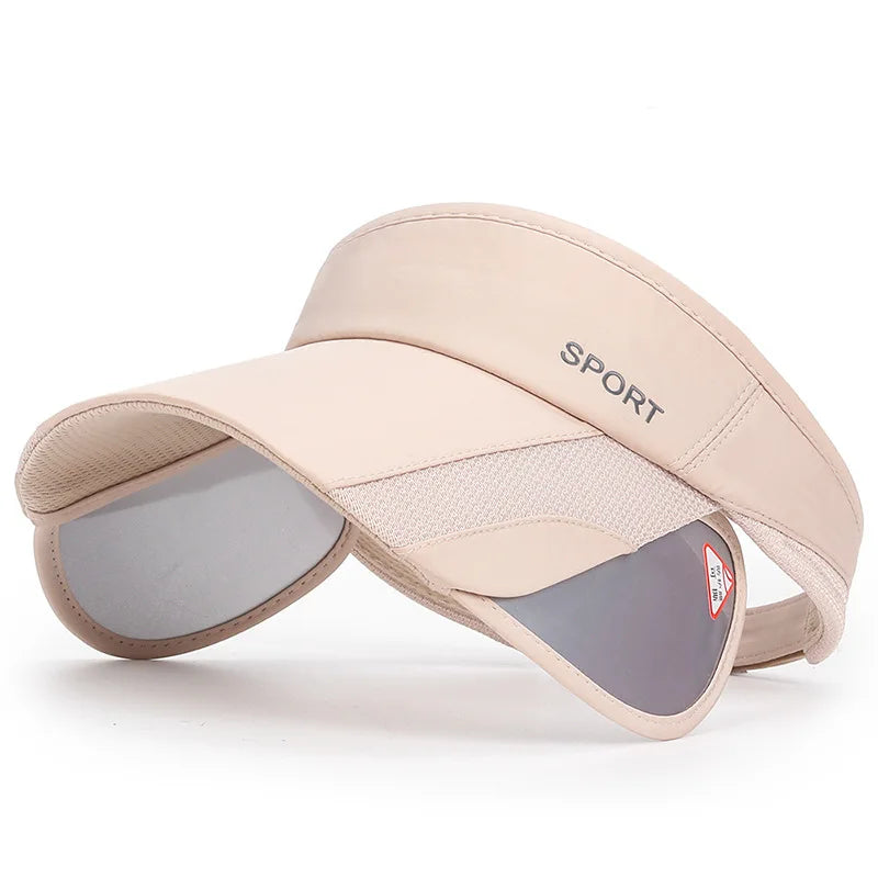 قبعة صيفية مفتوحة من الأعلى للنساء لممارسة الرياضة في الهواء الطلق وواقية من الشمس وقبعة واقية من الشمس ذات حافة قابلة للتمدد