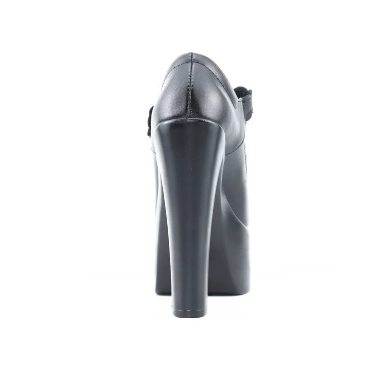 15cm Small Size 32-43 Extremem Block High Heels Shoes 2025 Fall Shallow Thick Chunky Platform Shoes Women Pumps Sexy Model Party