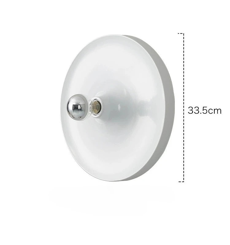 Medieval Bedside Wall Lamp Living Room Hallway Balcony Wall Lamp Bedroom Postmodern Flying Saucer Retro Metal Electroplated Lamp