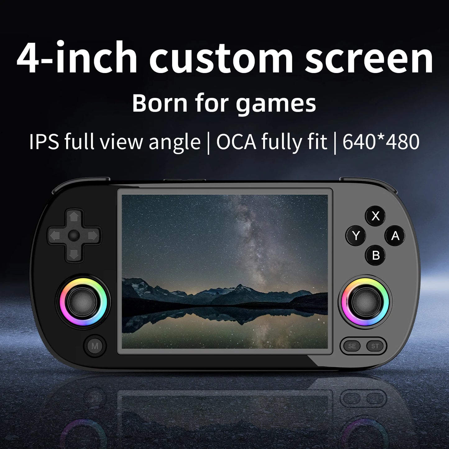 ANBERNIC RG40XX H Handheld Game Console Linux 64-bit System 4.0 inch IPS 3200mAh Retro Video Gaming Console 64G 5000+ Games Gift