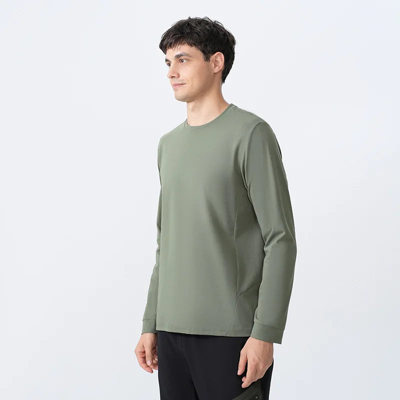 New Creative Outdoor Sports T-shirt Men's Bottom Round Neck Top Loose Casual Wear Tops Running Fitness Training Clothes