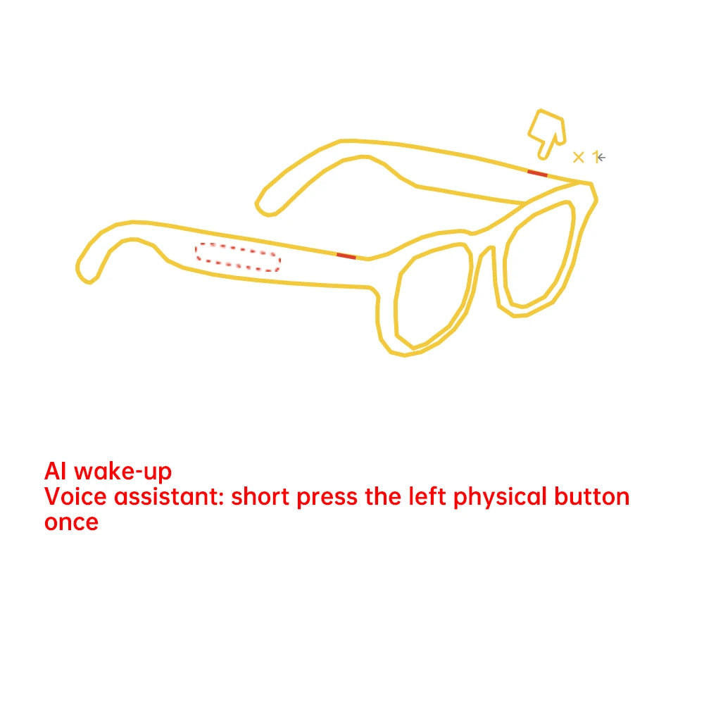 New Wifi AI Smart Glasses HD1080P Anti-shake Camera Video Glasses Voice Call Noise Reduction Wireless Bluetooth Headset Goggles