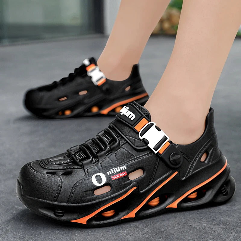 Men's Outdoor Sandals Sport Slippers Beach Slides Breathable Clogs Men Casual Garden Shoes Non-slip Hiking Men Outdoor Sandals