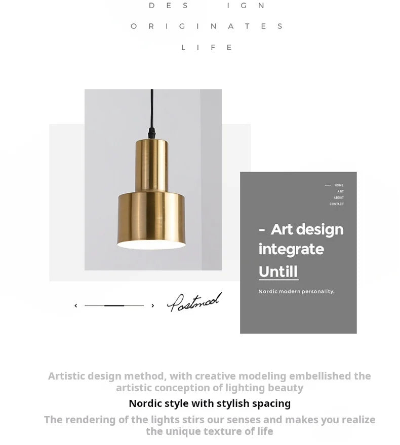 ثريا بجانب السرير بسيطة وحديثة لغرفة النوم وغرفة المعيشة وخلفية الجدار الخفيفة غرفة الطعام الإبداعية ثريا برأس واحد