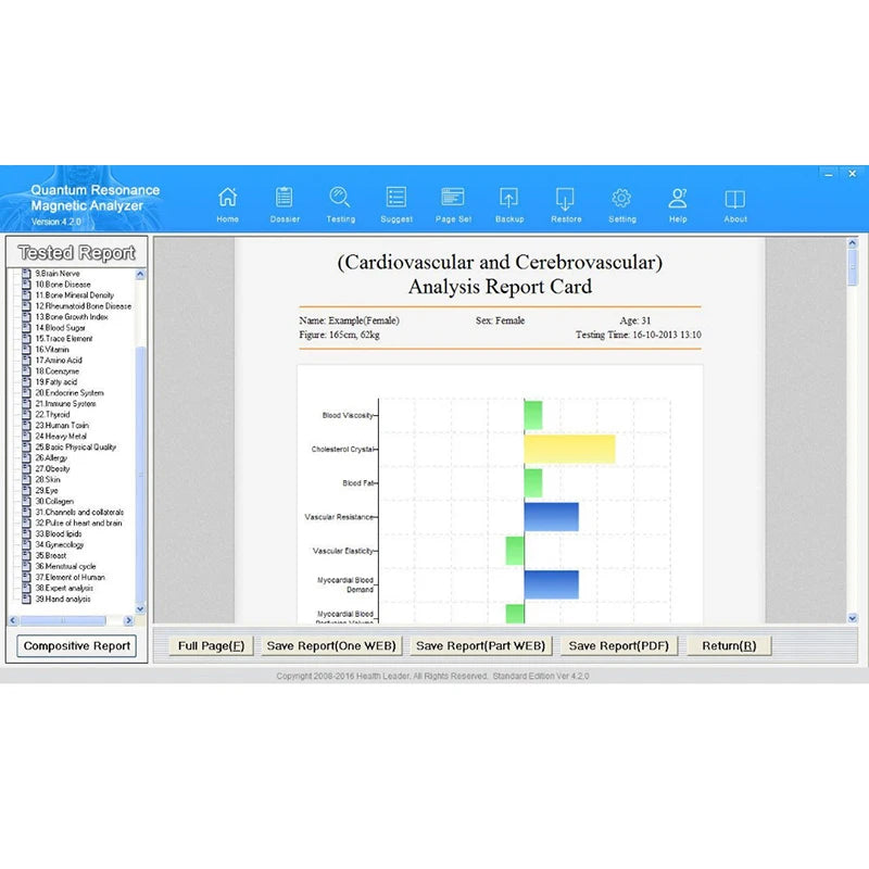 Professional Sub-Health Detector Microelement Body Scanner Analyzer Health Care Instrument Strict Health Statistics Processing