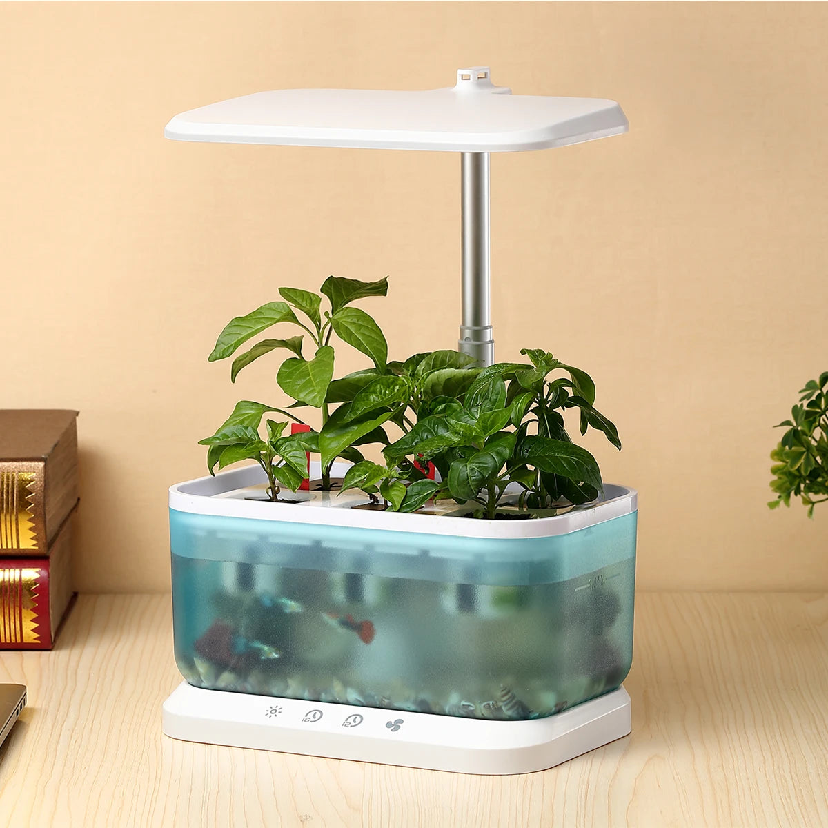 Indoor Home Mini Smart Garden Kit Hydroponic Planter Growing System Self Watering Flower Pots with Led Light