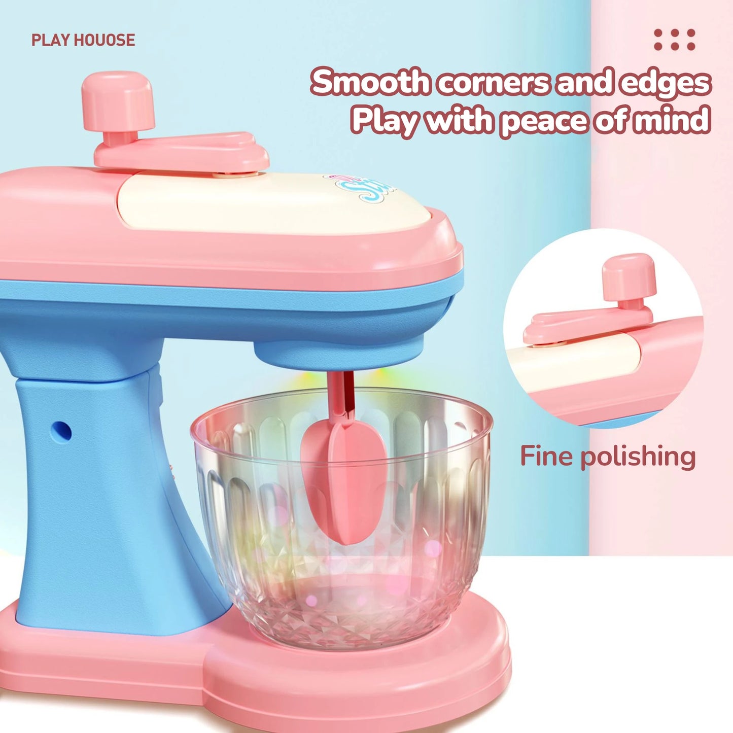 Kids Pretend Play House Simulation Kitchen Appliances Playset Juicer Mixer Vacuum Toaster Set Household Educational Toys Xmas