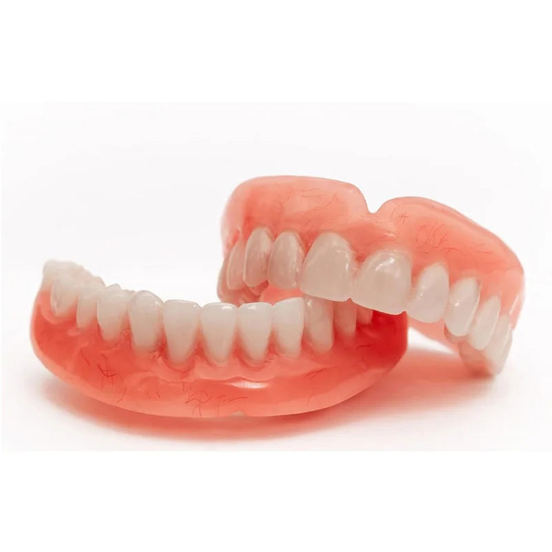 False Teeth Silicone Upper Lower Veneers Perfect Denture Silicone Kit Temporary Orthodontic Fake Tooth Oral Hygiene Care