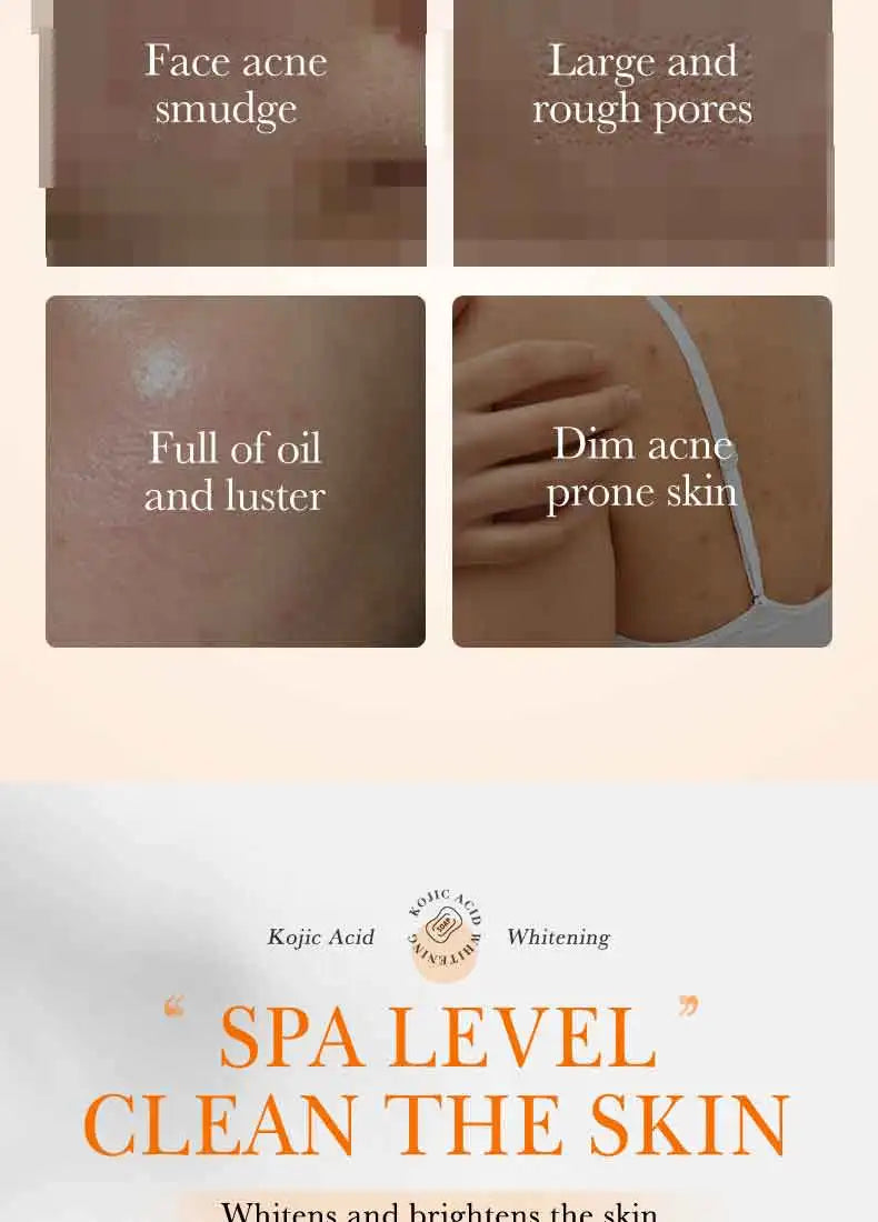 Handmade Whitening Soap Skin Care Deep Cleaning Moisturizing Cleansing Essential Temperate Soap Brighten Skin Kojic Acid Soap